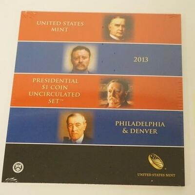 1193	UNITED STATES MINT SET 2013 PRESIDENTIAL $1 UNCIRCULATED COIN SET, PHILA AND DENVER
