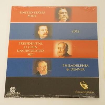 1192	UNITED STATES MINT SET 2012 PRESIDENTIAL $1 UNCIRCULATED COIN SET, PHILA AND DENVER

