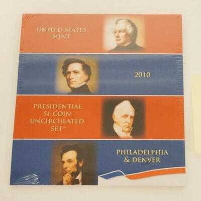 1190	UNITED STATES MINT SET 2010 PRESIDENTIAL $1 UNCIRCULATED COIN SET, PHILA AND DENVER
