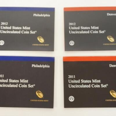 1185	GROUP OF 4 2011 & 2012  P & D MINT SETS
