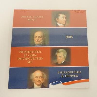 1188	UNITED STATES MINT SET 2008 PRESIDENTIAL $1 UNCIRCULATED COIN SET, PHILA AND DENVER

