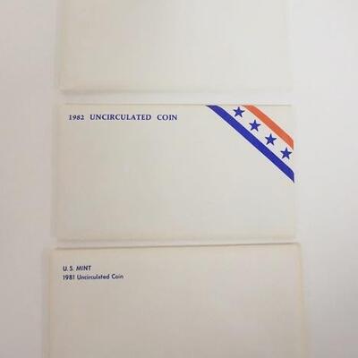 1176	UNITED STATES MINT SETS, 1981, 1982, 1983 GROUP OF 3 UNCIRCULATED
