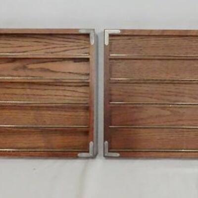 1137	LOT OF TWO DISPLAYS FOR MODEL TRAINS THEY MEASURE 21 IN X 12 IN, 1 1 /2 IN DEEP.
