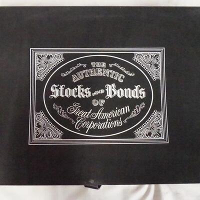 1284	THE AUTHENTIC STOCKS & BONDS OF GREAT AMERICAN CORPORATIONS FROM THE FRANKLIN MINT. 
