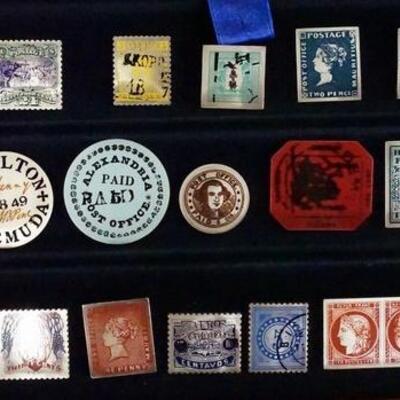 1278	STERLING SILVER WORLDS MOST VALUABLE STAMP COLLECTION FROM THE FRANKLIN MINT. COLLECTION INCLUDES STERLING SILVER REPLICAS OF EACH...