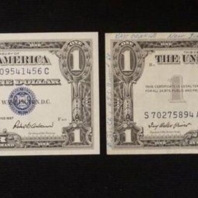 1222	2 ONE DOLLAR SILVER CERTIFICATES 1957
