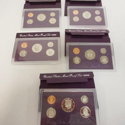1195	5 UNITED STATES MINT PROOF SETS 1989-1993
