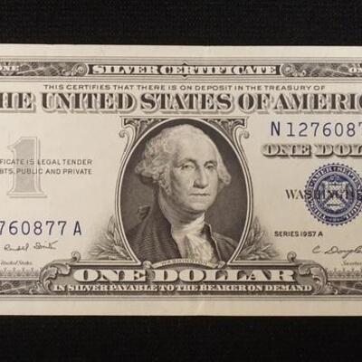 1221	1 ONE DOLLAR SILVER CERTIFICATE 1957A
