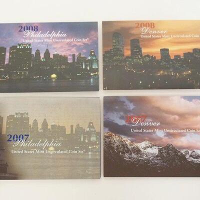 1183	GROUP OF 4 2007 & 2008  P & D MINT SETS
