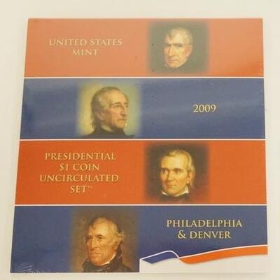 1189	UNITED STATES MINT SET 2009 PRESIDENTIAL $1 UNCIRCULATED COIN SET, PHILA AND DENVER
