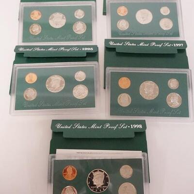 1194	5 UNITED STATES MINT PROOF SETS 1994-1998
