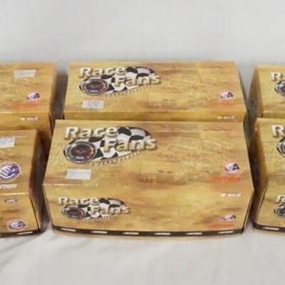 1132	LOT OF SIX LIMITED EDITION 1:24 SCALE ACTION COLLECTABLES RACE FANS NASCAR MODEL CARS, EACH COMES IN A DISPLAY CASE IN ORIGINAL...
