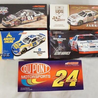 1044	LOT OF FIVE LIMITED EDITION ACTION RACING COLLECTABLES NASCAR 1:24 SCALE MODEL CARS IN ORIGINAL BOXES. 
