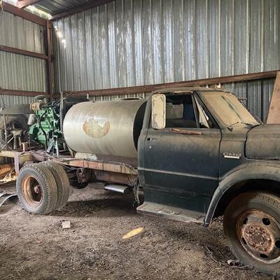 Antique GMC diesel truck 