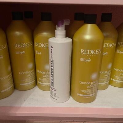 Redken Blonde Glam shampoo and other hair products 