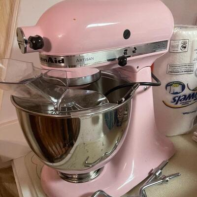Pink kitchen Aid Mixer with original box. 
