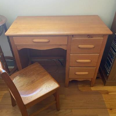 Edison Little Folks Solid Wood Desk w/Chair - $120 - 29"H 35"W x 17"D