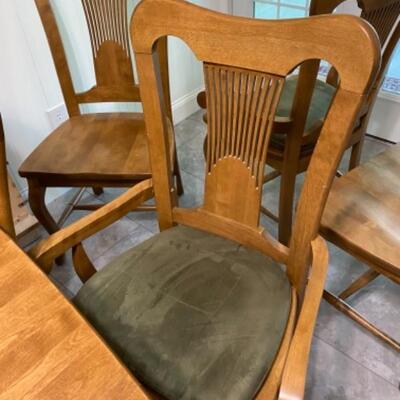 6 chairs solid wood. 150.00