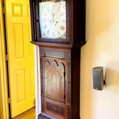 1800-1820s John Smith of Wrexham, England Tall Case Grandfather Clock.