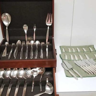 103 pc Contour by Towle sterling flatware