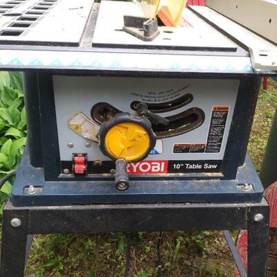 Ryobi 10" electric Table saw on Stand