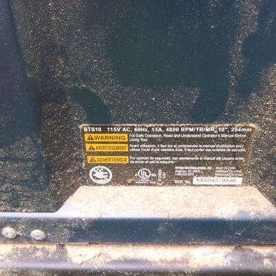 Ryobi 10" Table saw on frame