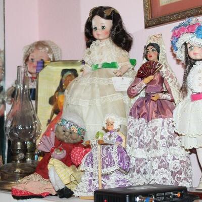 dolls...Gene dolls, Brenda Starr NIB; bunches of Barbies, Disney, old and creepy dolls