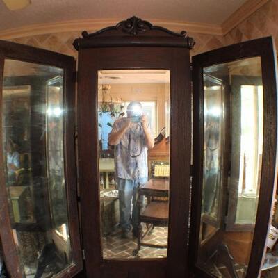Victorian triple dressing mirror