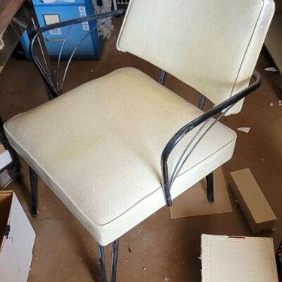 White metal frame chair