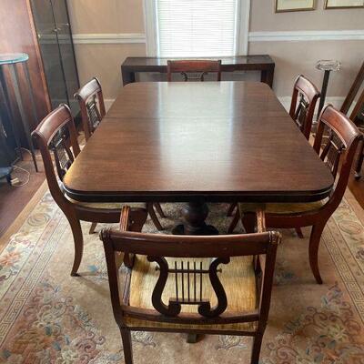 This dining room table set is gorgeous.  Just saying, in great shape too.