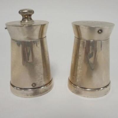 1013	STERLING BLACK STAR AND GORHAM PEPPERMILL AND SALT SHAKER, 3 IN HIGH
