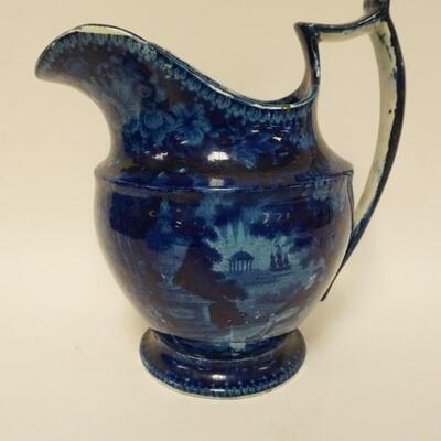 1080	HISTORICAL BLUE STAFFORDSHIRE PITCHER, 10 IN HIGH
