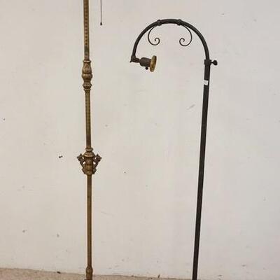 1301	2 FLOOR LAMPS, ONE W/DRAGONS ON THE STEM, TALLEST IS 67 IN
