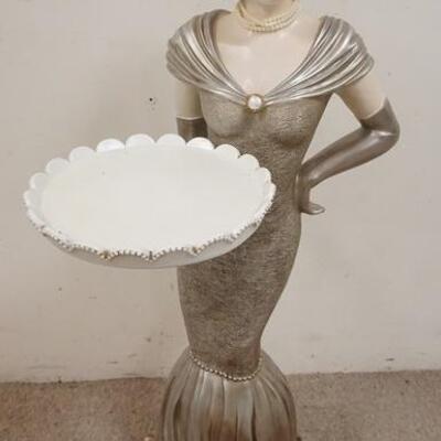 1199	FIGURAL SERVING TRAY OF A WOMAN. 40 IN H 

