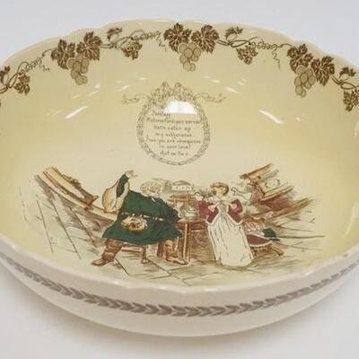 1114	FOLEY *MERRY WIVES OF WINDSOR* LARGE BOWL 13 3/4 IN ACROSS THE HANDLES. 4 1/4 IN H
