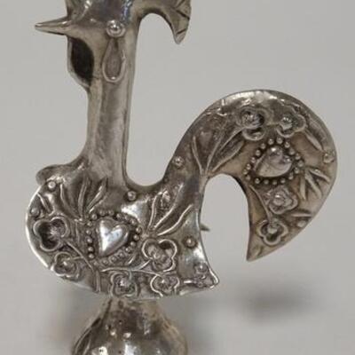 1014	SILVER ROOSTER FIGURE, 3 IN HIGH
