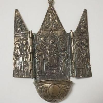 1006	SILVER RELIGIOUS ICON MARKED 800 3.94 TOZ, 5 IN HIGH
