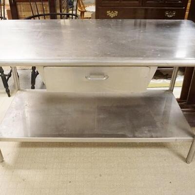 1300	STAINLESS STEEL WORK TABLE W/DRAWER, 60 IN X 30 IN X 34 IN HIGH
