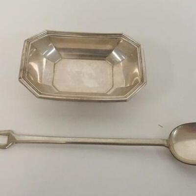 1012	STERLING GORHAM DISH AND STERLING DUAL SPOON/FORK, 1.53 TOZ
