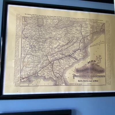 Framed seaboard map