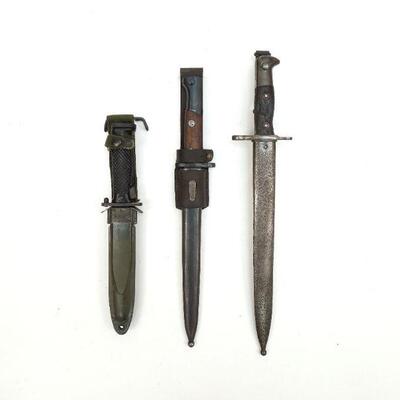 (3) Military Bayonets and Scabbards.