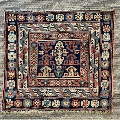 Shahsavan Soumak Bagface Carpet, Late 19th Century, 24 X 22
