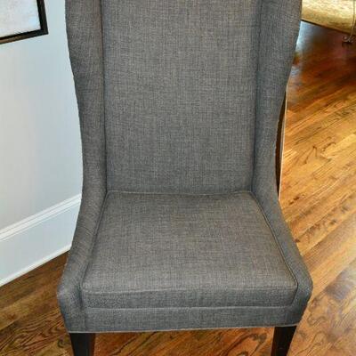 Pair of Grey Wing Back Chairs