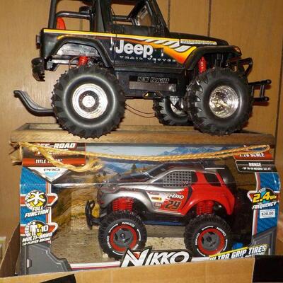 4- remote control cars.