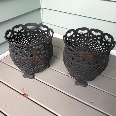 Charleston cast iron planters $45
2 available