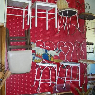 Old ice cream chairs