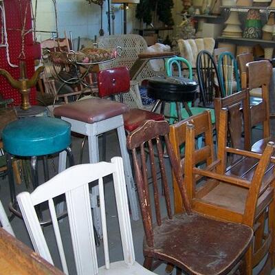Lots of vintage chairs