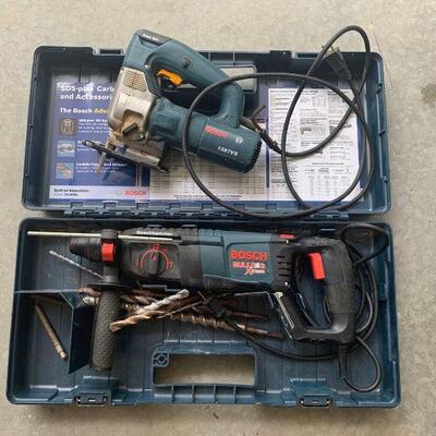 This is a Bosch Xtreme Hammer Drill and Jigsaw. Both are in working order. Drill comes with case, saw is loose....
