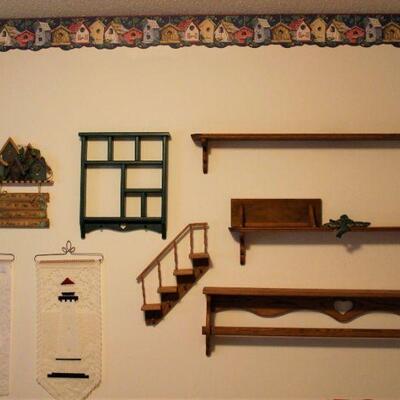Americana shelves and decor.