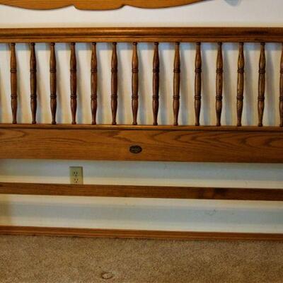 King sized spindle headboard.